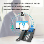 Telefone Inteligente de Gravação em Modo Duplo PSTN+SIP S135, Telefone de Rede VOIP de 6 Vias, Telefone IP, S135