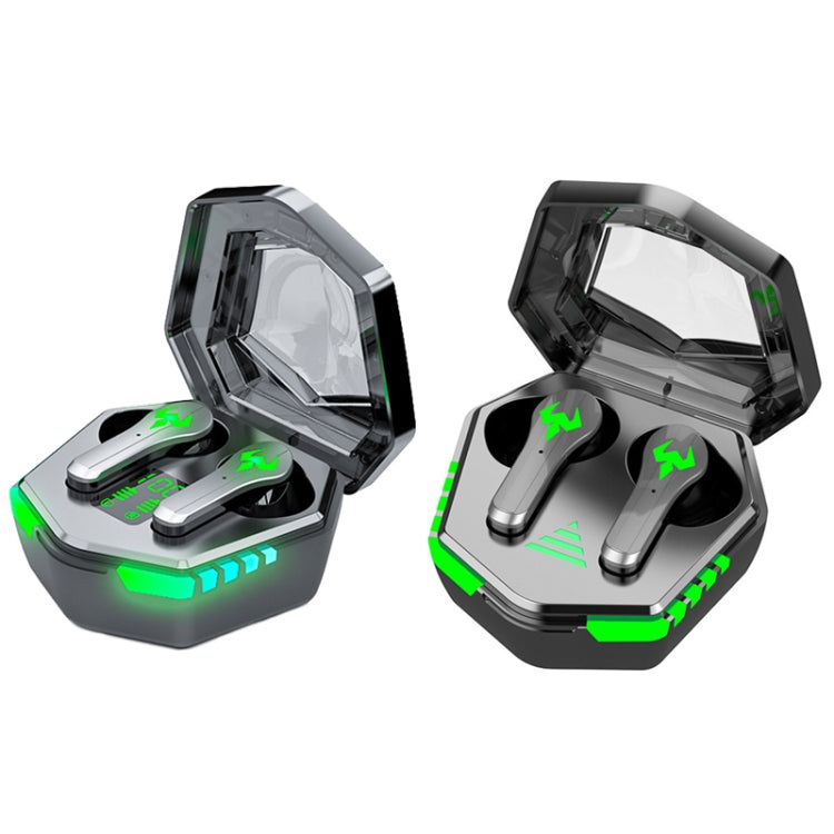 N35 Auriculares Bluetooth Sem Fios In-Ear com Luz Colorida e Baixa Latência para Jogos, Exibição Digital, Sem Exibição Digital