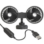 F6026 Large Suction Cup Vehicle-Mounted Double-Head Fan, F6026 USB, F6026 Cigarette Lighter with USB
