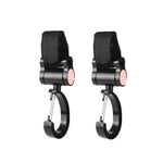 2 ganchos universais para carrinho de bebé com rotação de 360 graus, Ganchos Adesivos (Rosa), Ganchos Adesivos (Amarelo), Ganchos Adesivos (Preto)