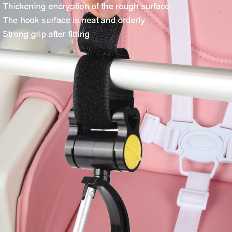 2 ganchos universais para carrinho de bebé com rotação de 360 graus, Ganchos Adesivos (Rosa), Ganchos Adesivos (Amarelo), Ganchos Adesivos (Preto)