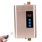 Aquecedor de Água Elétrico com Controlo Remoto e Temperatura Ajustável, Ficha US 3000W, Ficha UK 3000W, Ficha EU 4000W, Ficha AU 4000W
