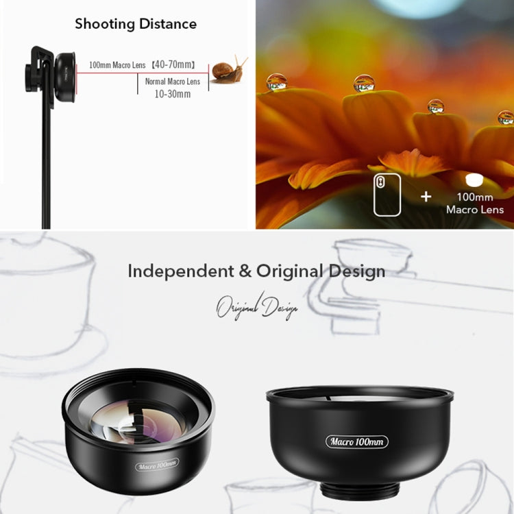 APEXEL APL-HB100MM Lente Externa HD para Insetos e Joias 100 Micro, APL-HB100MM