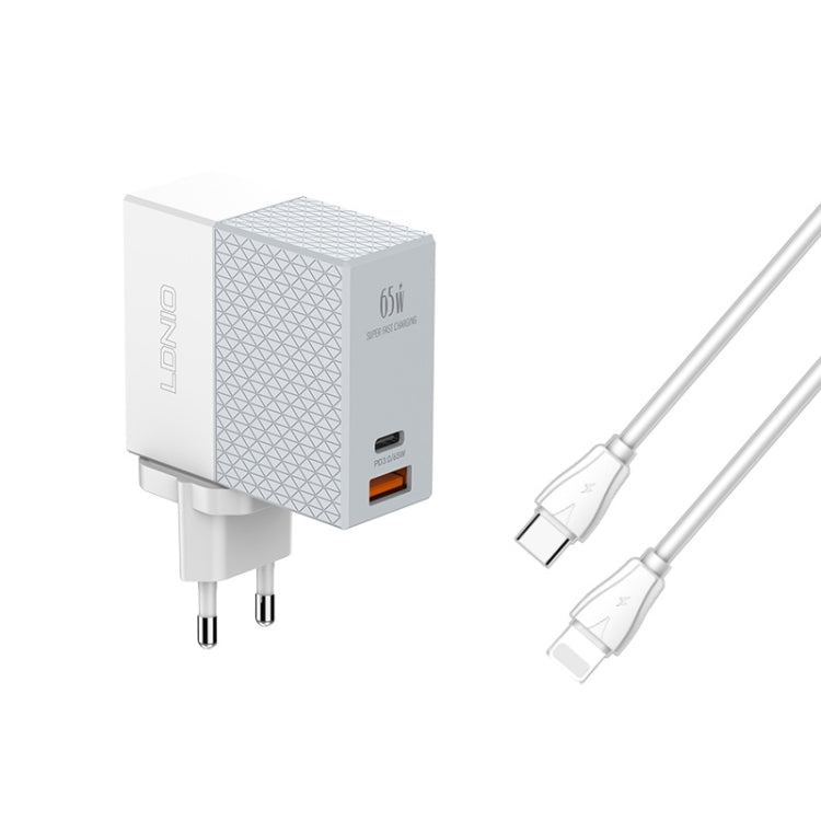 LDNIO A2620C Carregador Universal para Telemóvel e Tablet 65W Porta Type-C/USB-C Carregador Rápido, Ficha EU 65W, Ficha UK 65W, Ficha US 65W