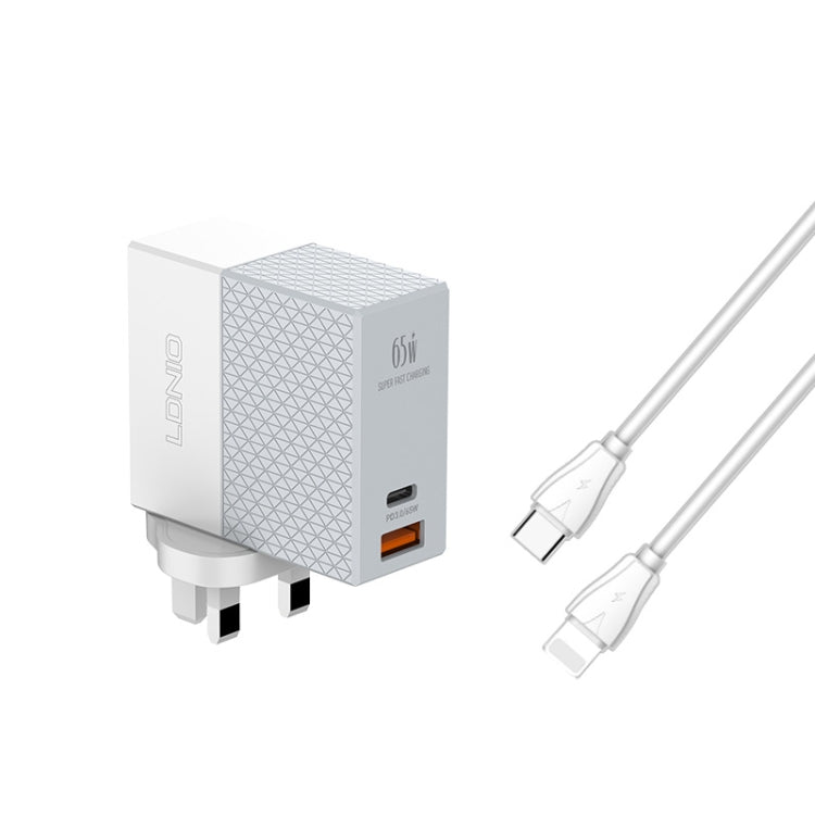 LDNIO A2620C Carregador Universal para Telemóvel e Tablet 65W Porta Type-C/USB-C Carregador Rápido, Ficha EU 65W, Ficha UK 65W, Ficha US 65W