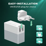 LDNIO A2620C Carregador Universal para Telemóvel e Tablet 65W Porta Type-C/USB-C Carregador Rápido, Ficha EU 65W, Ficha UK 65W, Ficha US 65W