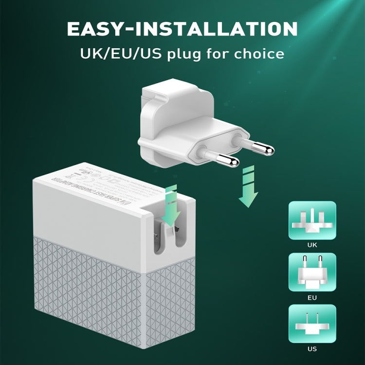 LDNIO A2620C Carregador Universal para Telemóvel e Tablet 65W Porta Type-C/USB-C Carregador Rápido, Ficha EU 65W, Ficha UK 65W, Ficha US 65W