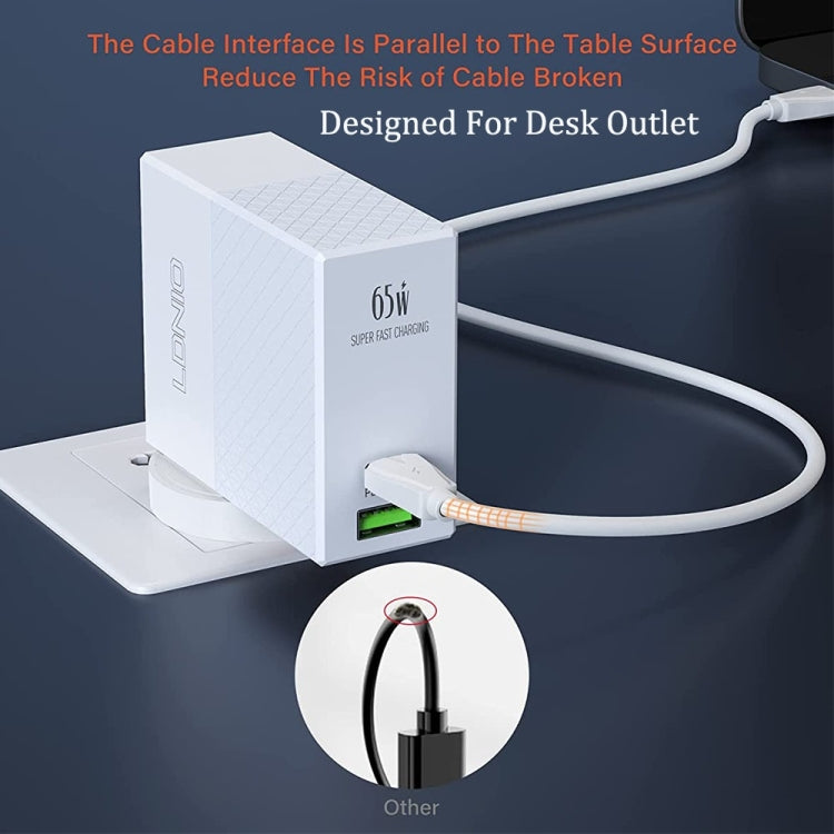 LDNIO A2620C Carregador Universal para Telemóvel e Tablet 65W Porta Type-C/USB-C Carregador Rápido, Ficha EU 65W, Ficha UK 65W, Ficha US 65W