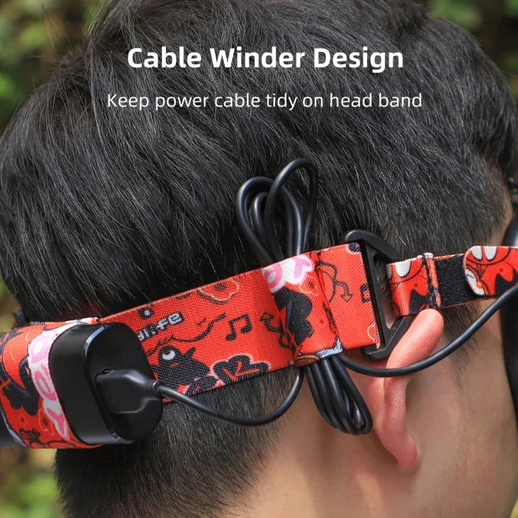 Sunnylife TD487 Para DJI Avata / FPV Goggles V2 Banda de Cabeça Colorida com Correia Elástica Fixa, Correia (Vermelho)