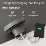 Ventoinha de tripé LED portátil ZK-01 de 7 polegadas para campismo ao ar livre, multifuncional, power bank, ventoinha pendente