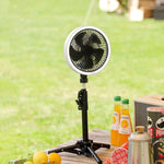 Ventoinha de tripé LED portátil ZK-01 de 7 polegadas para campismo ao ar livre, multifuncional, power bank, ventoinha pendente