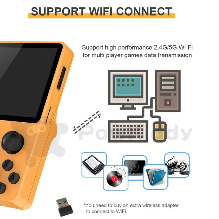 Consola de Jogos Portátil Retro POWKIDDY RGB20S Ecrã IPS de 3,5 Polegadas Open Source, 16GB+64GB, 16GB+256GB