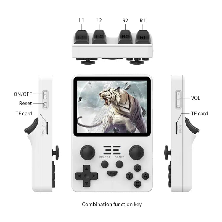 POWKIDDY RGB20S  3.5-Inch IPS Screen Retro Open Source Handheld Game Console, 16GB+64GB, 16GB+256GB