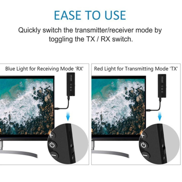 3 In 1 Bluetooth 5.0 Adapter TV Computer Wireless Audio Receiving Transmitter, ZF-360