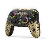 Comando de Jogo Sem Fios Bluetooth com Sensores de Movimento para Nintendo Switch/Switch PRO, Preto Dourado, Branco Verde, Preto, Branco