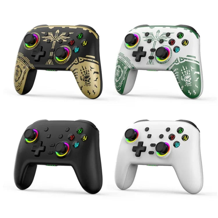 Comando de Jogo Sem Fios Bluetooth com Sensores de Movimento para Nintendo Switch/Switch PRO, Preto Dourado, Branco Verde, Preto, Branco