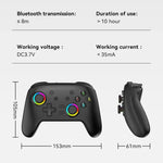 Comando de Jogo Sem Fios Bluetooth com Sensores de Movimento para Nintendo Switch/Switch PRO, Preto Dourado, Branco Verde, Preto, Branco