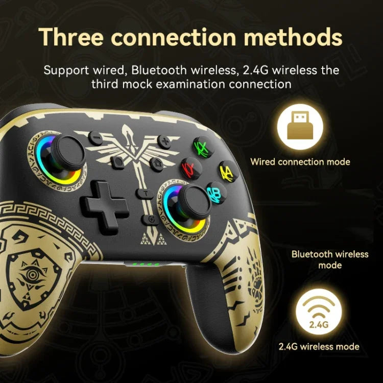 Comando de Jogo Sem Fios Bluetooth com Sensores de Movimento para Nintendo Switch/Switch PRO, Preto Dourado, Branco Verde, Preto, Branco