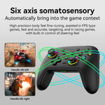 Comando de Jogo Sem Fios Bluetooth com Sensores de Movimento para Nintendo Switch/Switch PRO, Preto Dourado, Branco Verde, Preto, Branco