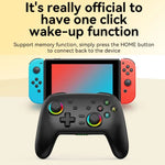 Comando de Jogo Sem Fios Bluetooth com Sensores de Movimento para Nintendo Switch/Switch PRO, Preto Dourado, Branco Verde, Preto, Branco
