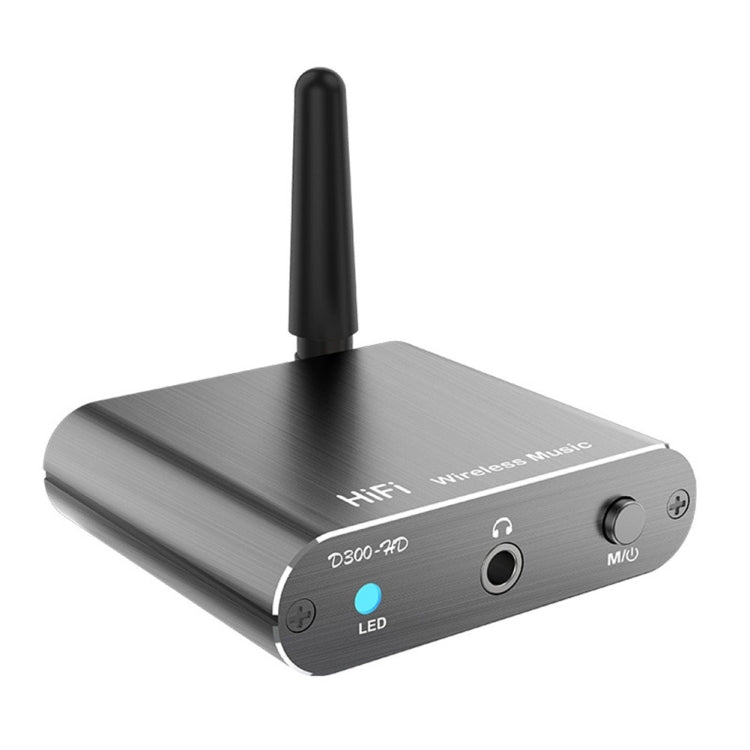 Receptor de Áudio Bluetooth 5.2 Adaptador Bluetooth 3.5MM AUX Coaxial Fibra APTX HD, D300