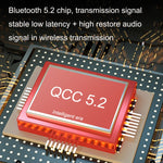 Receptor de Áudio Bluetooth 5.2 Adaptador Bluetooth 3.5MM AUX Coaxial Fibra APTX HD, D300