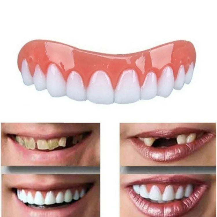 Ferramenta de Beleza para Dentes Falsos, Sorriso Instantâneo, Ajuste Confortável, Capa Flexível para Dente Falso