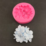 Silicone Handmade Mold Chocolate Epoxy Gypsum Fondant Mold, Gardenia, 3 Petals Frangipani