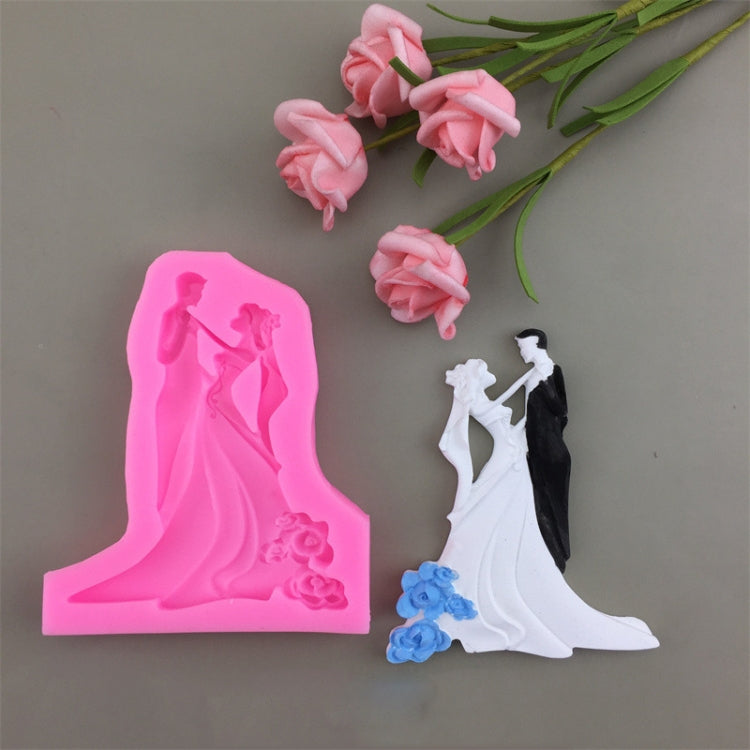 Molde de Silicone para Noiva e Noivo Chocolate Epóxi Gesso, Pequeno, Grande
