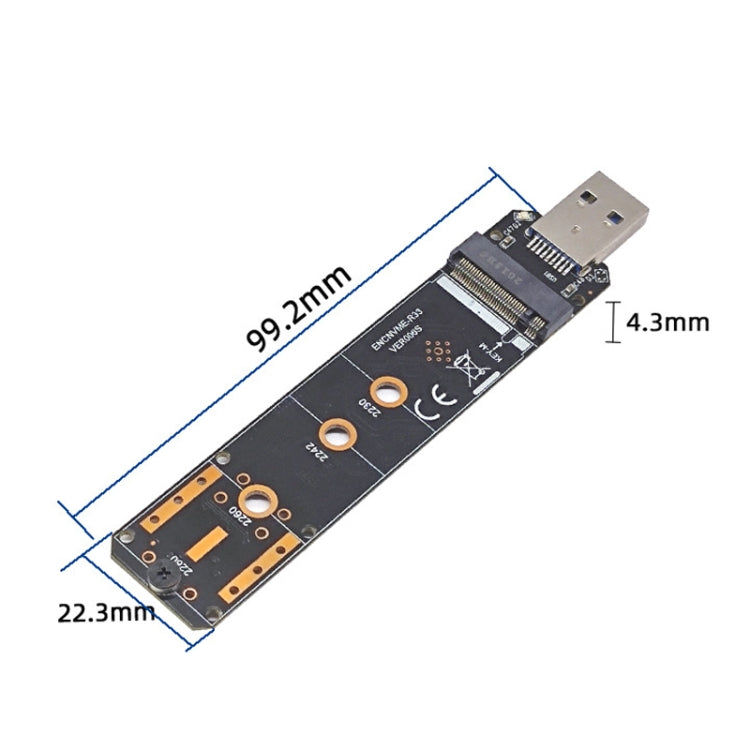 Adaptador ENCNVME-R33 USB 3.2 Gen 2 10Gbps para NVMe M.2 SSD com Chips RTL9210 para M Key M2 NVMe, ENCNVME-R33