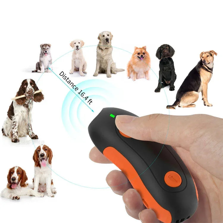 Treinador Ultrassónico para Animais Repelente Sónico Portátil para Cães Treinador Eletrónico para Cães, D2