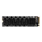 Placa de Expansão M2 M-EKY PCIE3.0 para SATA6G com 6 Portas Adaptador para Expansão de Disco Rígido, 6 Portas