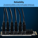Placa de Expansão M2 M-EKY PCIE3.0 para SATA6G com 6 Portas Adaptador para Expansão de Disco Rígido, 6 Portas
