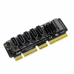 Placa de Transferência M.2NVME-PCIE X4 / X8 / X16 Rotor SATA5 Porta Chip JMB585