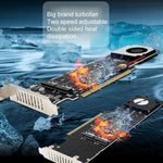 Adaptador de Expansão PCI-E X16 para M.2 M-key NVME X4 SSD RAID Array Suporta 2242/2260/2280/22110, PH44Plus