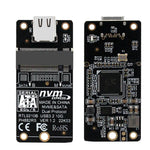 Caixa para Disco Rígido M.2 NVME Cartão de Transferência com Chip RTL9210B Tipo-C / USB-C USB3.1 Gen2 10Gbps