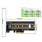 2 unidades de Placa Riser M.2 NVMe SSD para PCI-E X4 4.0 GEN4