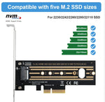 2 unidades de Placa Riser M.2 NVMe SSD para PCI-E X4 4.0 GEN4