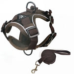 Conjunto de Peitoral + Corda de Tração para Animais de Estimação, Peitoral Respirável e Reflector para Cão e Gato, S, M, L, XL