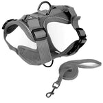 Conjunto de Peitoral + Corda de Tração para Animais de Estimação, Peitoral Respirável e Reflector para Cão e Gato, S, M, L, XL