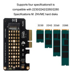 5 unidades de Placa de Transferência NVME M.2 para PCIE3.0/4.0 Placa de Expansão de Velocidade Total X4, Altura Completa, Meia Altura