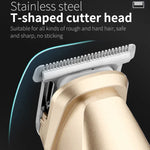 Conjunto de Aparador Digital 5 em 1 com Lavagem a Água para Cabelo, Nariz e Barbeador Elétrico, LK-881 5 em 1 (Prateado)
