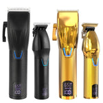 Conjunto de Ferramentas Elétricas para Corte de Cabelo Masculino, Aparador Elétrico Escultor, LM-2027 2 em 1 (Preto), LM-2027 2 em 1 (Dourado)