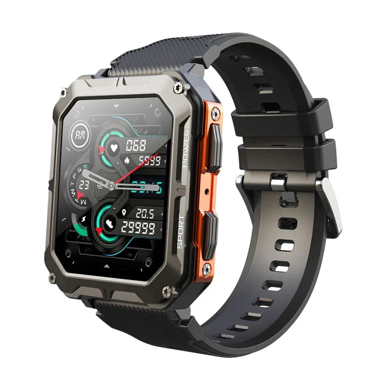 Relógio Desportivo Inteligente C20 Pro com Ecrã de 1,83 polegadas, IP68 à Prova de Água, Chamadas Bluetooth, Três Proteções