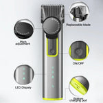 Barbeador Masculino Multifuncional IPX5 à Prova de Água 4 em 1 para Nariz, Recarregável por USB, 677 4 em 1