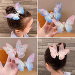 Presilha de Cabelo Infantil Borboleta Feita à Mão Acessórios para Cabelo com Primavera