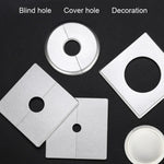 Tampa Decorativa Quadrada para Orifício de Ar Condicionado, Tampa para Orifício de Parede, Dividido 5cm Branco, Dividido 5cm Dourado, Dividido 5cm Prateado, 9cm Branco, 9cm Dourado, 9cm Prateado