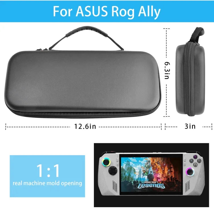 Bolsa Protetora de Couro EVA para Comando da Consola de Jogos ASUS ROG Ally, Bolsa (Preto), Bolsa (Branco)