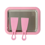 Máquina Mini de Iogurte Frito Doméstica para Crianças, Bandeja de Gelo Frito DIY, Aço Inoxidável Verde 26x21cm, Aço Inoxidável Branco 26x21cm, Aço Inoxidável Rosa 22.5x17.5cm, Aço Inoxidável Branco 22.5x17.5cm, Liga de Alumínio Branca 22.5x17.5cm