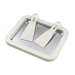 Máquina Mini de Iogurte Frito Doméstica para Crianças, Bandeja de Gelo Frito DIY, Aço Inoxidável Verde 26x21cm, Aço Inoxidável Branco 26x21cm, Aço Inoxidável Rosa 22.5x17.5cm, Aço Inoxidável Branco 22.5x17.5cm, Liga de Alumínio Branca 22.5x17.5cm